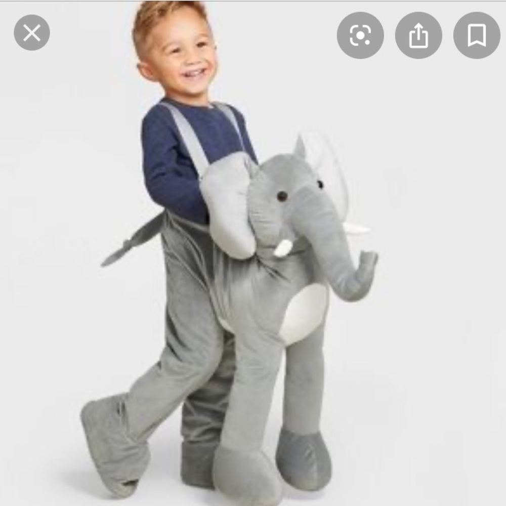 HIDE AND EEK ELEPHANT RIDE TODDLER ONE SIZE